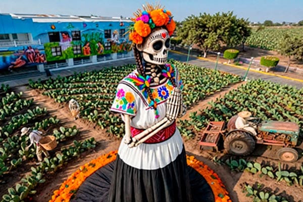 La Catrina Tlacualera en Milpa Alta